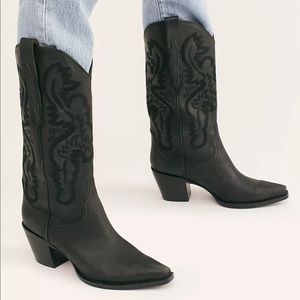 Jeffrey Campbell Dagget Western Boot Black Size 9 *WORN ONCE*